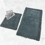 Набор ковриков для ванной Karven DUZ хлопковая махра тёмно-серый, фото, фотография
