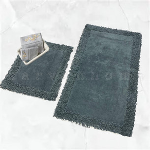 Набор ковриков для ванной Karven DUZ хлопковая махра тёмно-серый