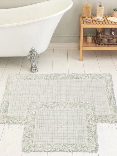 Набор ковриков для ванной Karven K.M.EKOSE хлопковая махра кремовый, фото, фотография