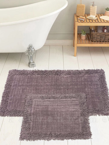 Набор ковриков для ванной Karven K.M.EKOSE хлопковая махра лиловый, фото, фотография