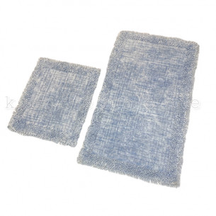Набор ковриков для ванной Karven EKOSE ESKITME хлопковая махра голубой