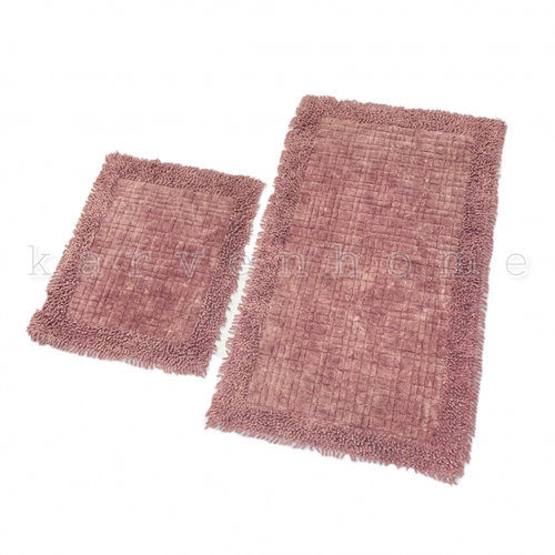 Набор ковриков для ванной Karven EKOSE ESKITME хлопковая махра фиолетовый, фото, фотография