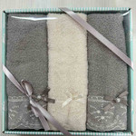 Подарочный набор полотенец-салфеток 30х50(3) Efor ГИПЮР хлопковая махра V8, фото, фотография