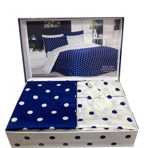 Постельное белье Maison Dor SWEET DREAMS хлопковый сатин синий 1,5 спальный