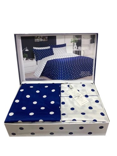Постельное белье Maison Dor SWEET DREAMS хлопковый сатин синий 1,5 спальный, фото, фотография