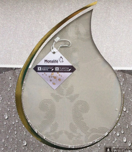 Скатерть прямоугольная Karven JUMBO CLASSIC водонепроницаемый полиэстер бежевый 160х400, фото, фотография