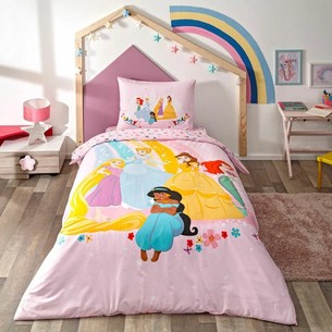 Детское постельное белье TAC PRINCESS RAINBOW хлопковый ранфорс 1,5 спальный