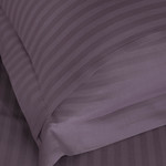 Постельное белье Karven STRIPE SATIN хлопковый сатин тёмно-лиловый семейный, фото, фотография