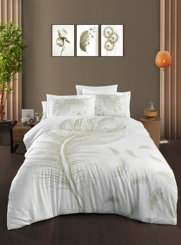 Постельное белье с принтом Karven STRIPE SATIN хлопковый сатин V14 1,5 спальный, фото, фотография