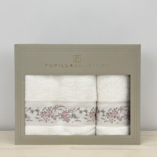 Набор полотенец для ванной в подарочной упаковке 2 пр. Pupilla RONESANS бамбуковая махра V2