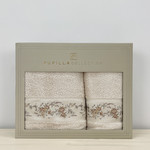 Набор полотенец для ванной в подарочной упаковке 2 пр. Pupilla RONESANS бамбуковая махра V5, фото, фотография