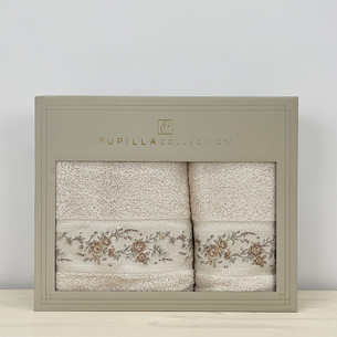 Набор полотенец для ванной в подарочной упаковке 2 пр. Pupilla RONESANS бамбуковая махра V5