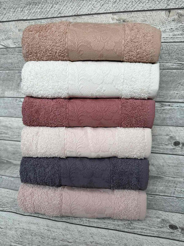 Набор полотенец для ванной 6 шт. Efor BELINDA хлопковая махра 50х90, фото, фотография