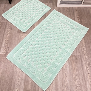 Набор ковриков для ванной прямоугольных Chilai Home BAMBI хлопок mint