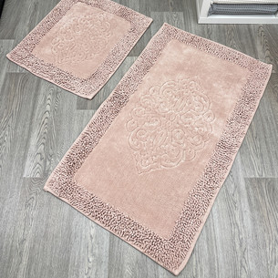 Набор ковриков для ванной прямоугольных Chilai Home PIANTE хлопок pudra