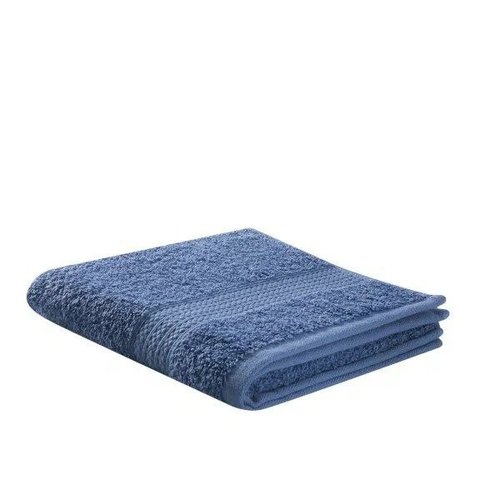 Полотенце для ванной TAC PURE хлопковая махра тёмно-голубой 70х140, фото, фотография