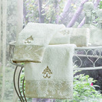 Подарочный набор полотенец для ванной 2 пр. Tivolyo Home VITALY хлопковая махра, фото, фотография
