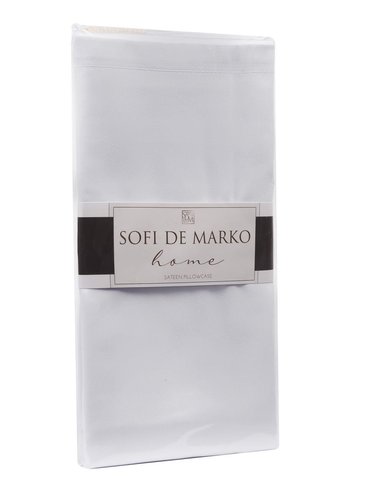 Наволочка Sofi De Marko МАРМИС хлопковый сатин белый 50х70, фото, фотография