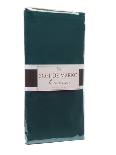 Набор наволочек 2 шт. Sofi De Marko МАРМИС хлопковый сатин малахитовый 70х70, фото, фотография