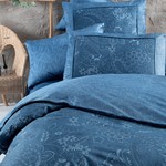 Постельное белье DO&CO THERON хлопковый сатин делюкс голубой евро, фото, фотография