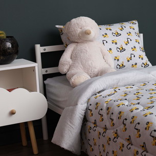 Детское постельное белье без пододеяльника с одеялом Sofi De Marko FUNNY KIDS хлопковый сатин V12 1,5 спальный