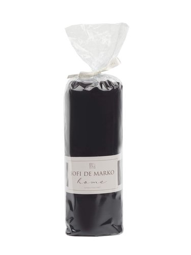 Простынь на резинке Sofi De Marko МАРМИС хлопковый сатин чёрный 200х200+30, фото, фотография