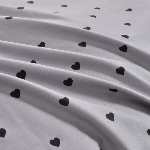 Постельное белье Sofi De Marko ЛАЙКИ хлопковый сатин серый 1,5 спальный, фото, фотография