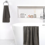 Подарочный набор полотенец для ванной Karna HARVEY 50х90, 70х140 хлопковая махра серый, фото, фотография