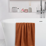 Полотенце для ванной Karna HARVEY хлопковая махра терракотовый 50х90, фото, фотография