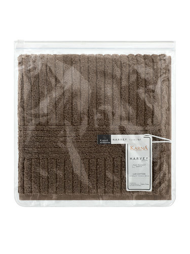 Полотенце для ванной Karna HARVEY хлопковая махра коричневый 50х90, фото, фотография