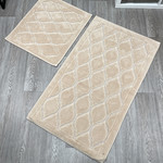 Набор ковриков для ванной прямоугольных Chilai Home DANTE хлопок bej, фото, фотография
